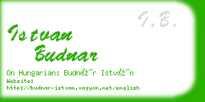 istvan budnar business card